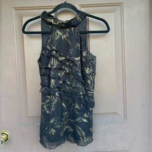 Bwear Black and Gold Patterned Top